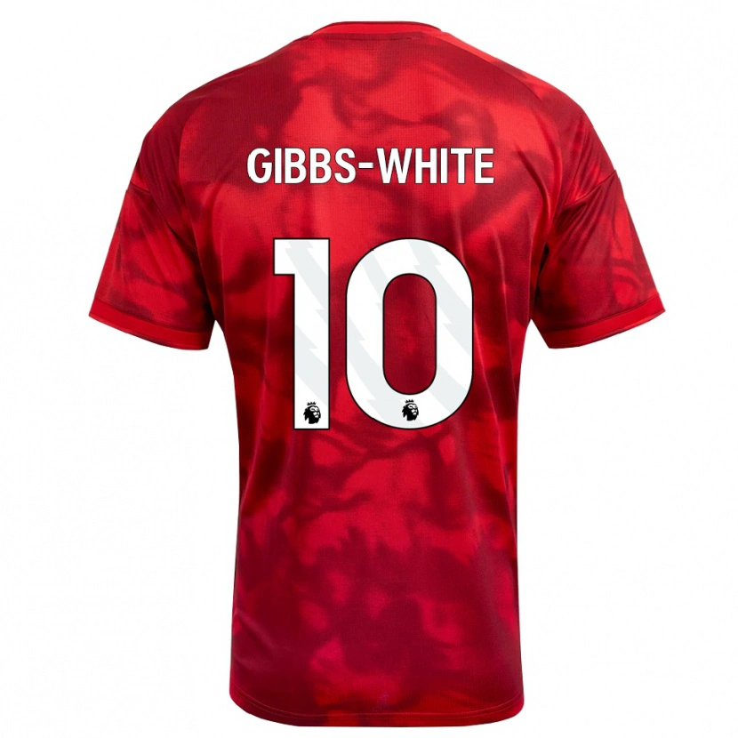 Danxen Męski Morgan Gibbs-White #10 Karmazynowy Biały Domowa Koszulka 2026/27 Koszulki Klubowe
