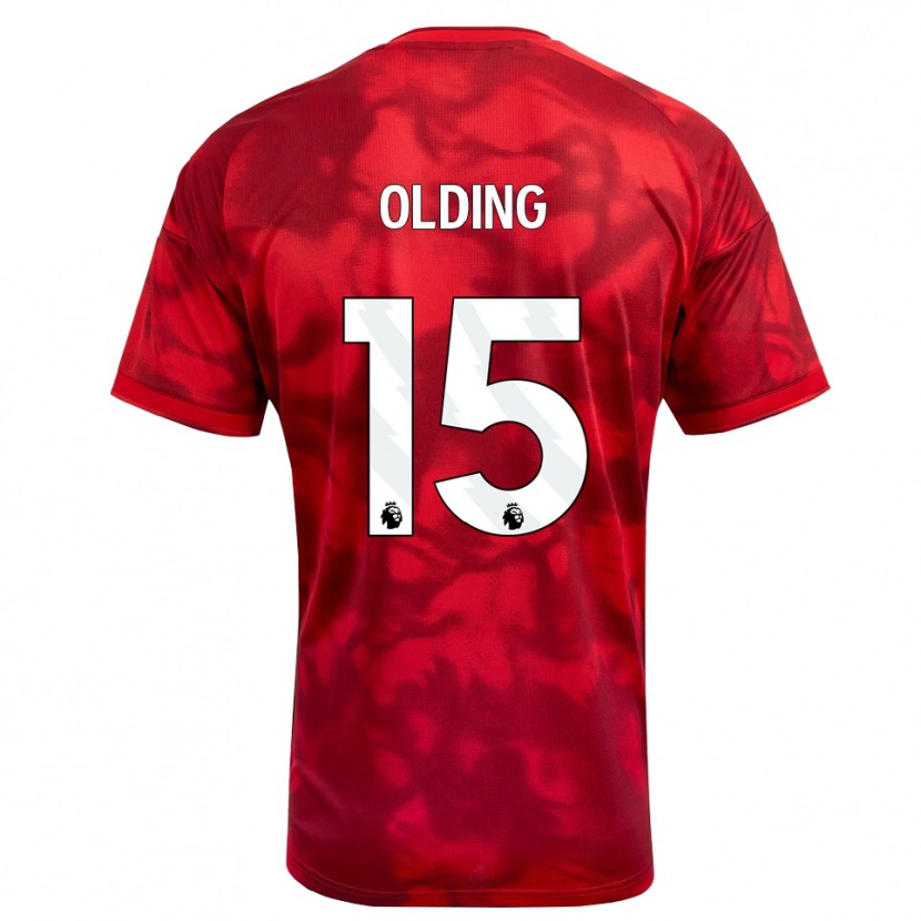 Danxen Męski Hollie Olding #15 Karmazynowy Biały Domowa Koszulka 2026/27 Koszulki Klubowe