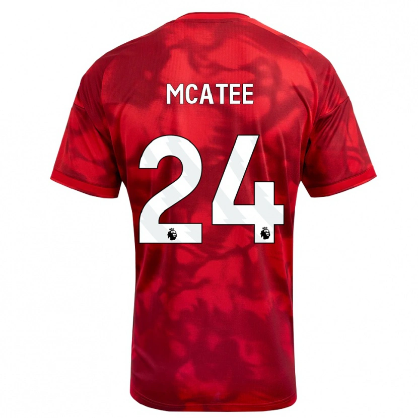 Danxen Męski James Mcatee #24 Karmazynowy Biały Domowa Koszulka 2026/27 Koszulki Klubowe