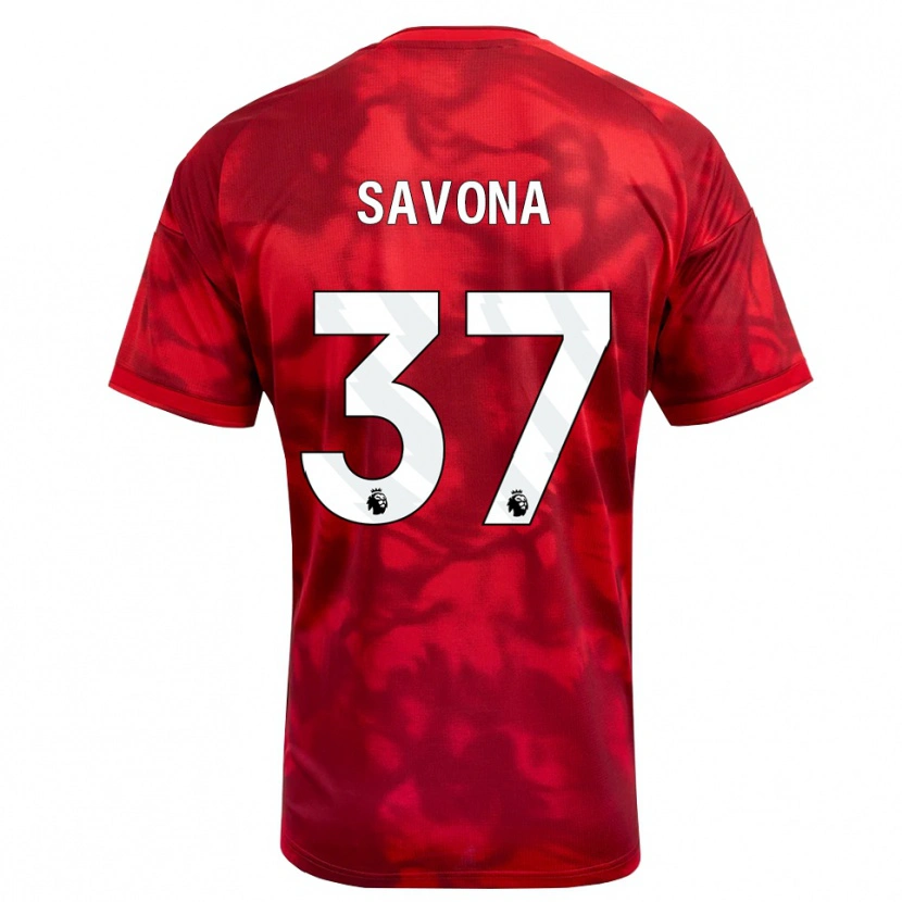 Danxen Męski Nicolò Savona #37 Karmazynowy Biały Domowa Koszulka 2026/27 Koszulki Klubowe