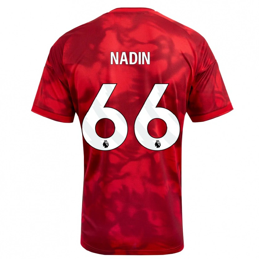 Danxen Męski Jack Nadin #66 Karmazynowy Biały Domowa Koszulka 2026/27 Koszulki Klubowe