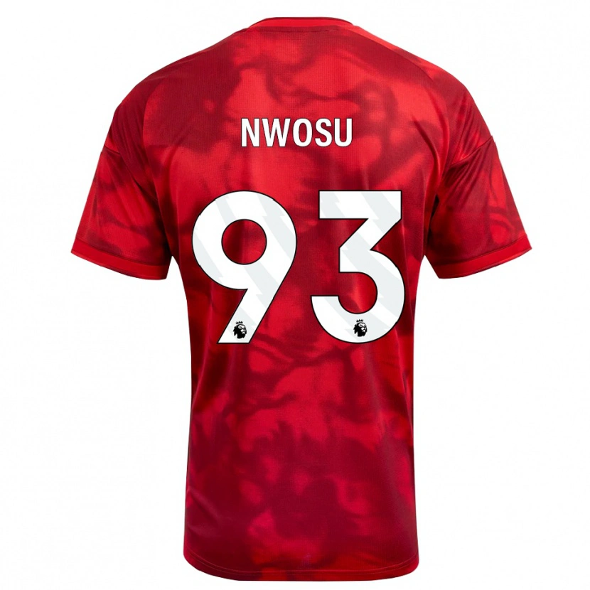 Danxen Męski Chinaza Nwosu #93 Karmazynowy Biały Domowa Koszulka 2026/27 Koszulki Klubowe