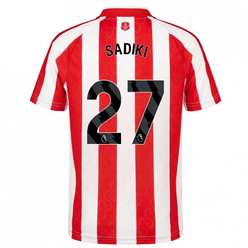 Danxen Męski Noah Sadiki #27 Czerwony Biały Czarny Domowa Koszulka 2026/27 Koszulki Klubowe