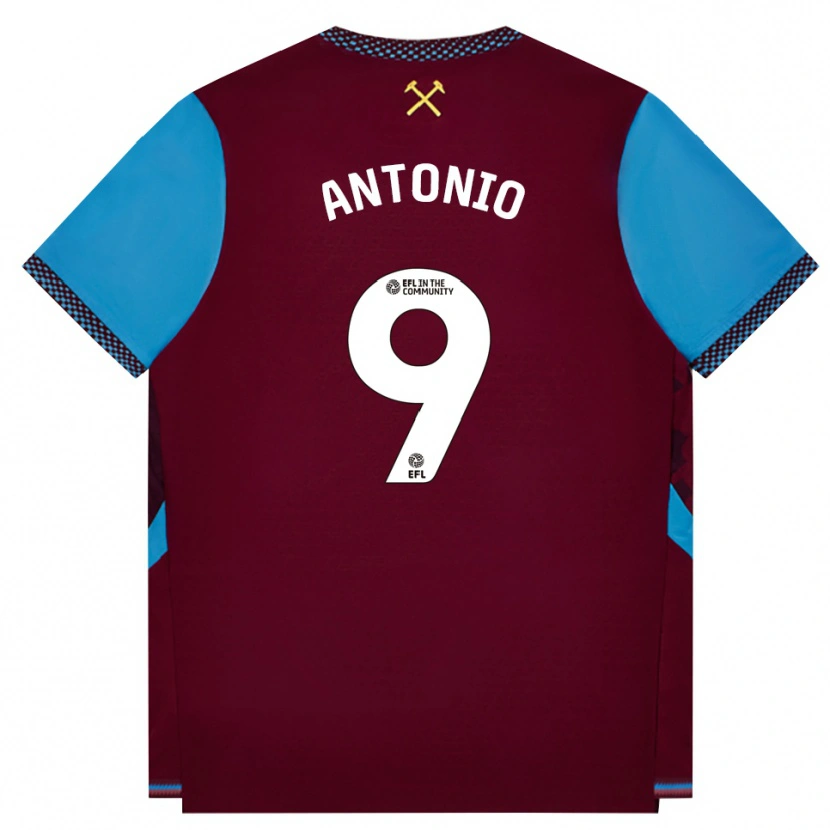 Danxen Męski Michail Antonio #9 Bordowy Niebieski Chaber Domowa Koszulka 2026/27 Koszulki Klubowe