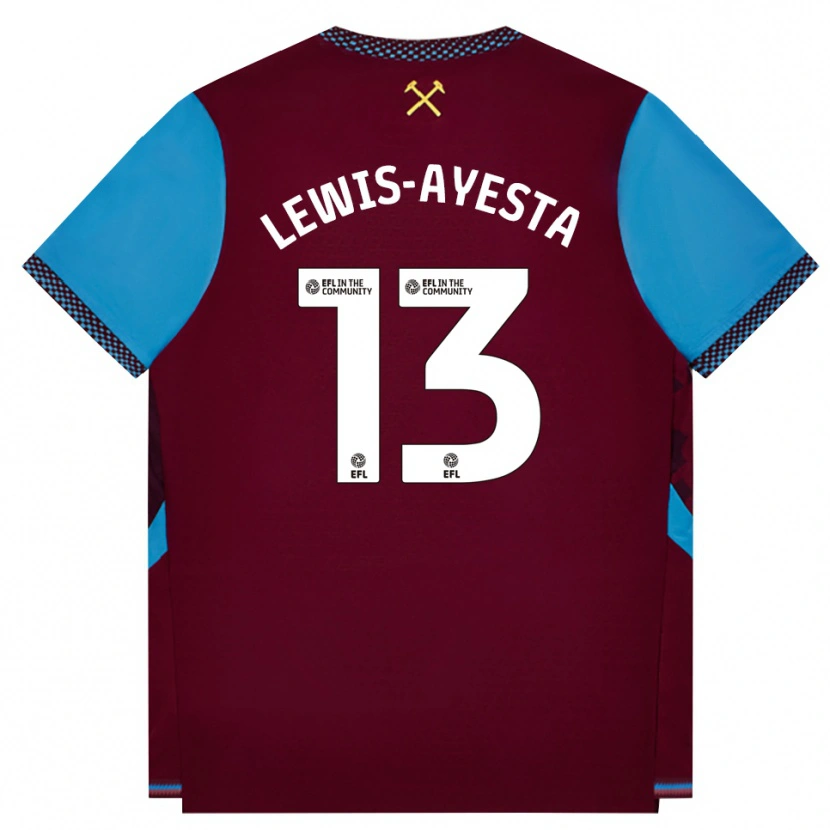 Danxen Męski Felix Lewis-Ayesta #13 Bordowy Niebieski Chaber Domowa Koszulka 2026/27 Koszulki Klubowe