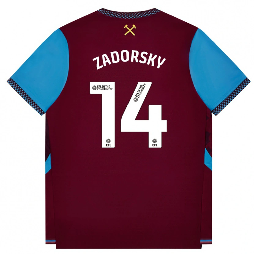 Danxen Męski Shelina Zadorsky #14 Bordowy Niebieski Chaber Domowa Koszulka 2026/27 Koszulki Klubowe