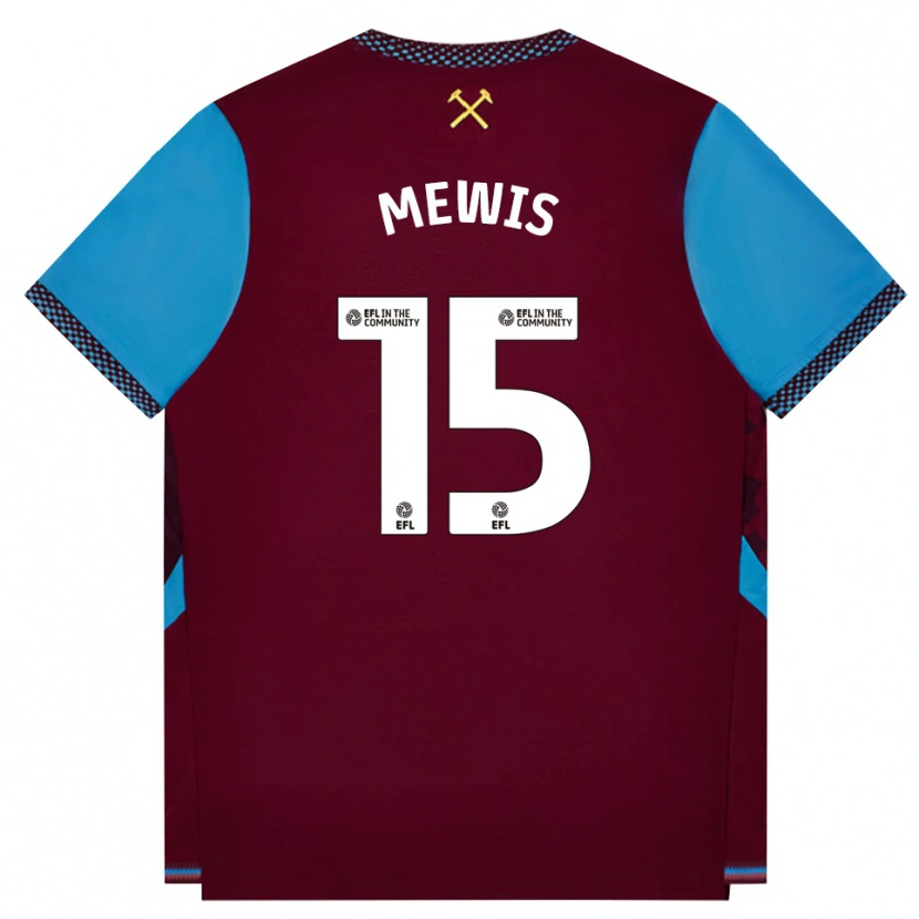 Danxen Męski Kristie Mewis #15 Bordowy Niebieski Chaber Domowa Koszulka 2026/27 Koszulki Klubowe