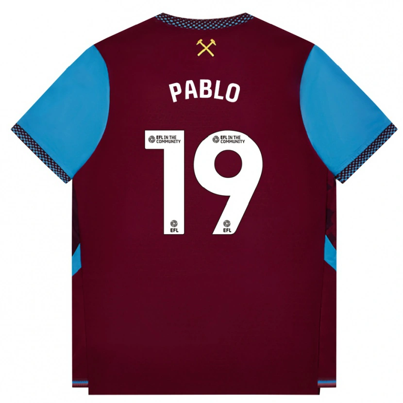 Danxen Męski Pablo Felipe Pereira De Jesus #19 Bordowy Niebieski Chaber Domowa Koszulka 2026/27 Koszulki Klubowe