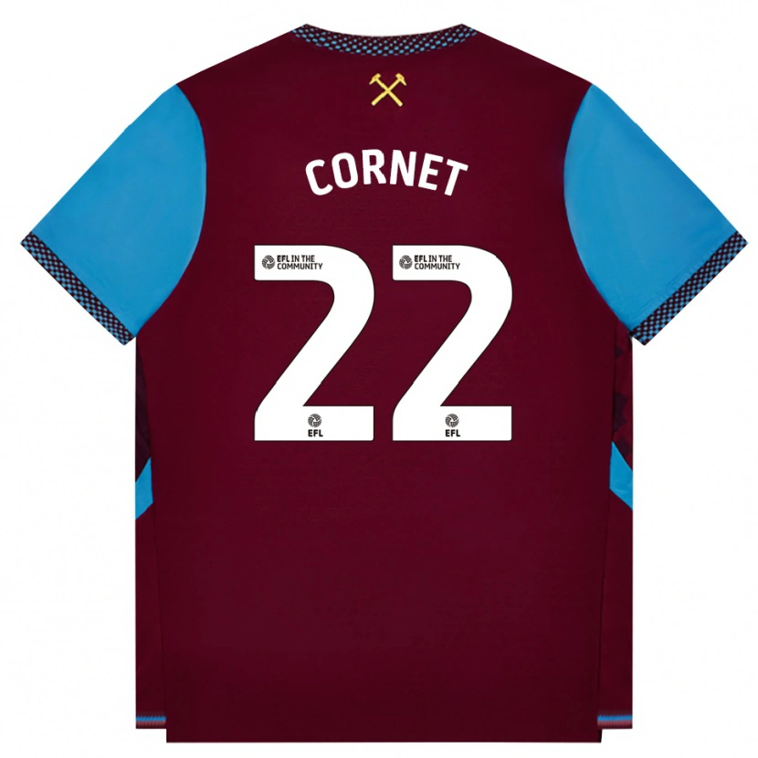 Danxen Męski Maxwel Cornet #22 Bordowy Niebieski Chaber Domowa Koszulka 2026/27 Koszulki Klubowe