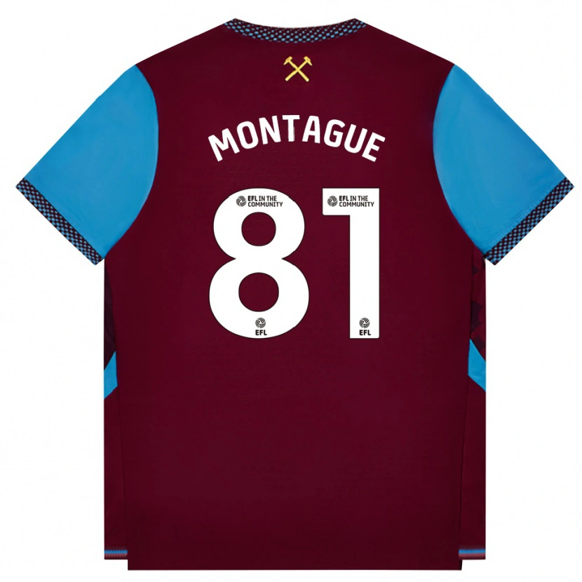 Danxen Męski Harry Montague #81 Bordowy Niebieski Chaber Domowa Koszulka 2026/27 Koszulki Klubowe