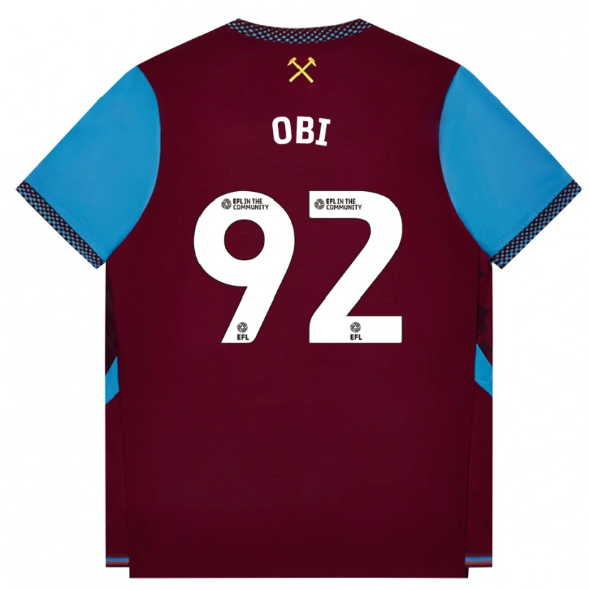 Danxen Męski Chuk Obi #92 Bordowy Niebieski Chaber Domowa Koszulka 2026/27 Koszulki Klubowe