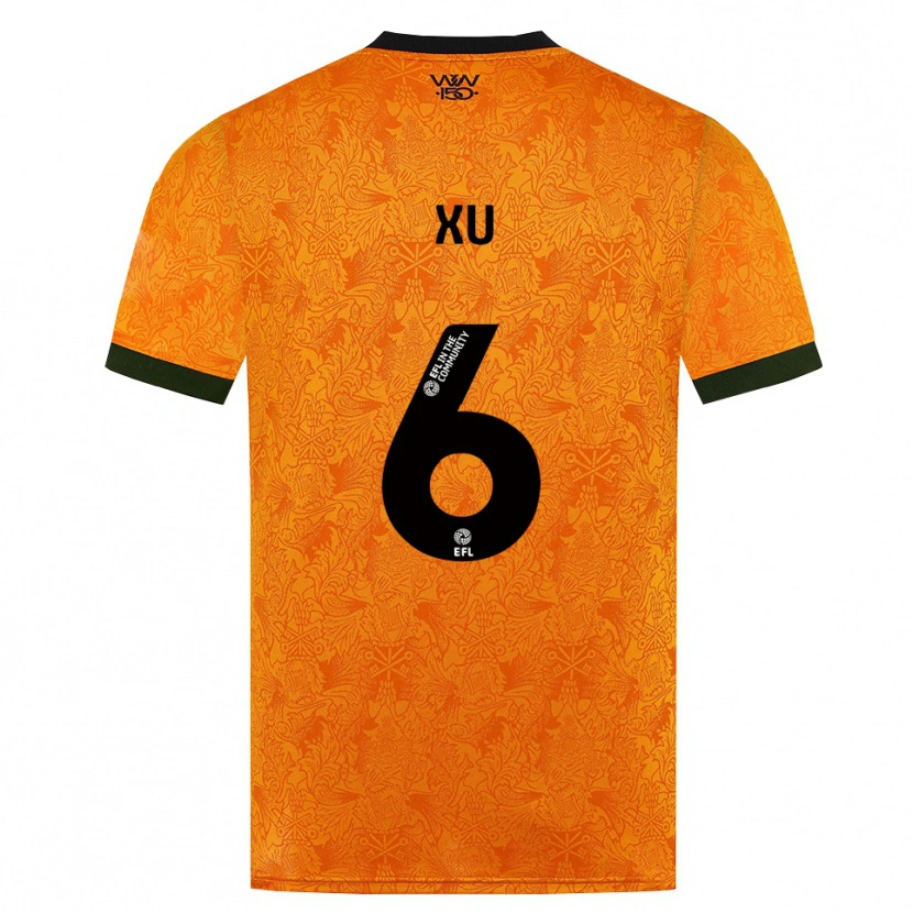 Danxen Męski Bin Xu #6 Pomarańczowy Czarny Domowa Koszulka 2026/27 Koszulki Klubowe