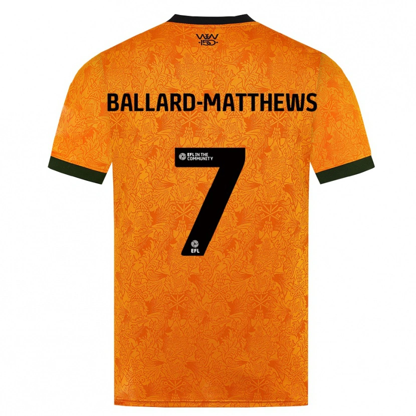 Danxen Męski Emilio Ballard-Matthews #7 Pomarańczowy Czarny Domowa Koszulka 2026/27 Koszulki Klubowe