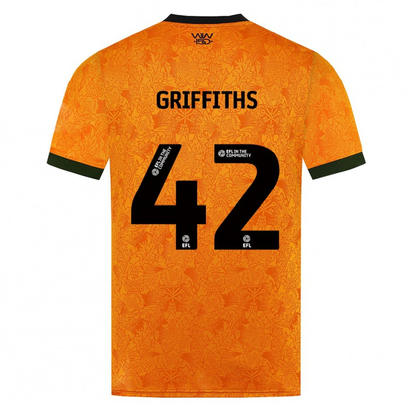 Danxen Męski Harvey Griffiths #42 Pomarańczowy Czarny Domowa Koszulka 2026/27 Koszulki Klubowe