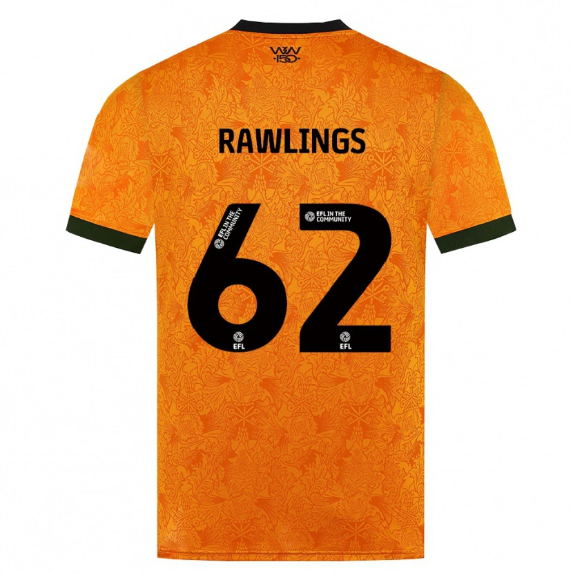 Danxen Męski Luke Rawlings #62 Pomarańczowy Czarny Domowa Koszulka 2026/27 Koszulki Klubowe
