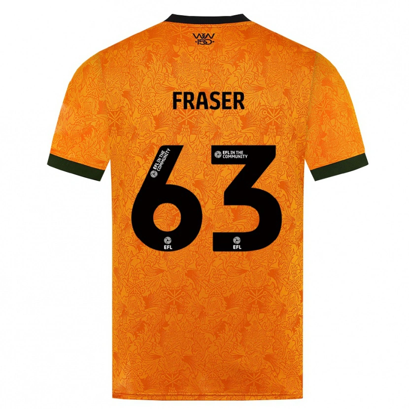Danxen Męski Nathan Fraser #63 Pomarańczowy Czarny Domowa Koszulka 2026/27 Koszulki Klubowe