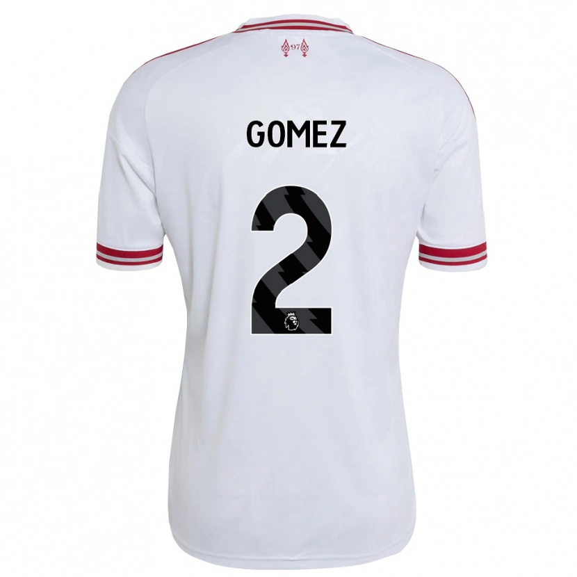 Danxen Męski Joe Gomez #2 Czerwony Biały Wyjazdowa Koszulka 2026/27 Koszulki Klubowe