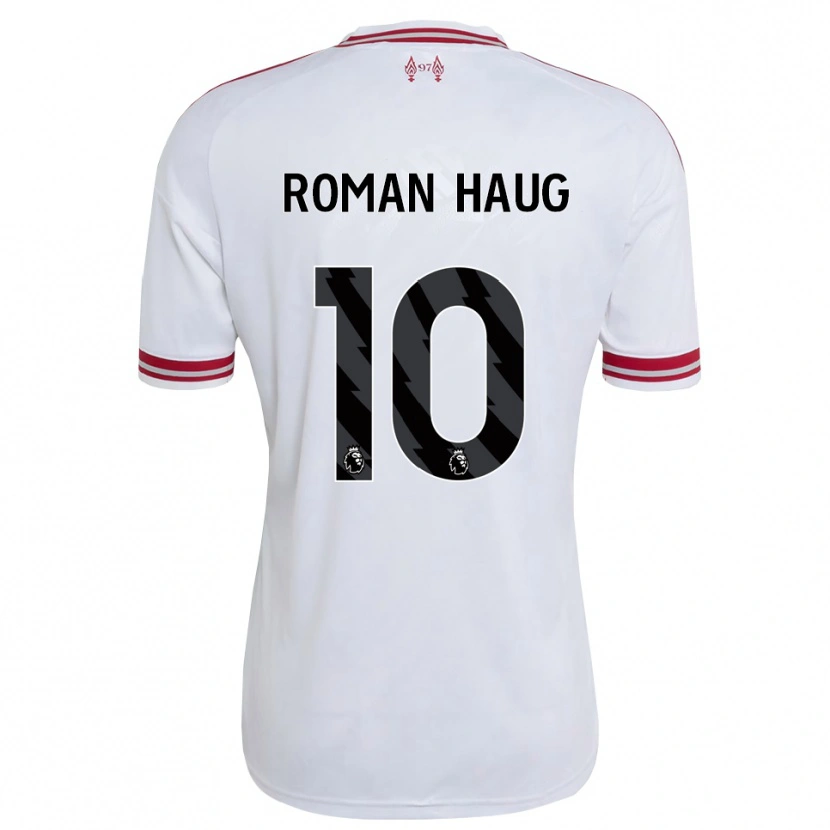 Danxen Męski Sophie Román Haug #10 Czerwony Biały Wyjazdowa Koszulka 2026/27 Koszulki Klubowe