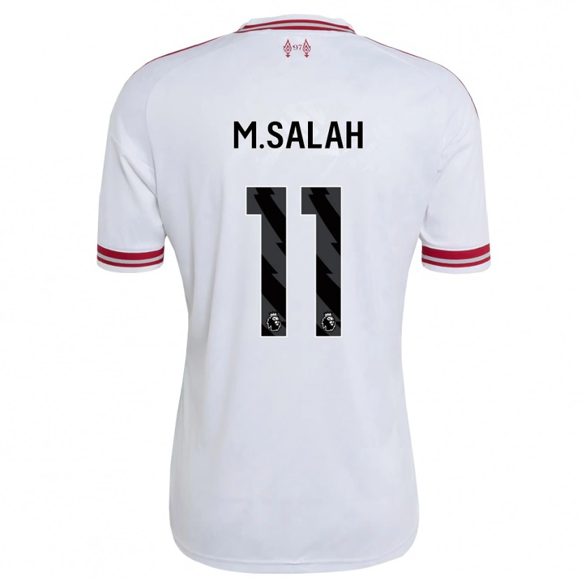 Danxen Męski Mohamed Salah #11 Czerwony Biały Wyjazdowa Koszulka 2026/27 Koszulki Klubowe