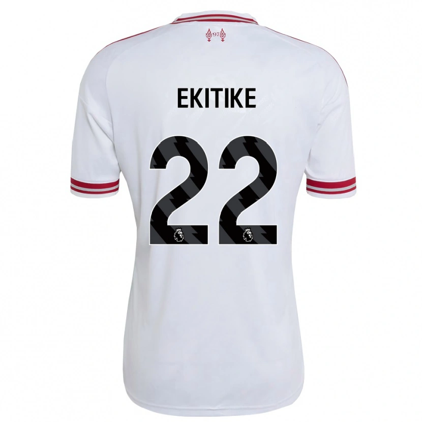 Danxen Męski Hugo Ekitiké #22 Czerwony Biały Wyjazdowa Koszulka 2026/27 Koszulki Klubowe