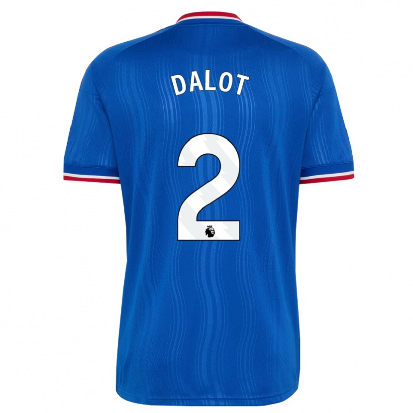 Danxen Męski Diogo Dalot #2 Niebieski Biały Czerwony Wyjazdowa Koszulka 2026/27 Koszulki Klubowe