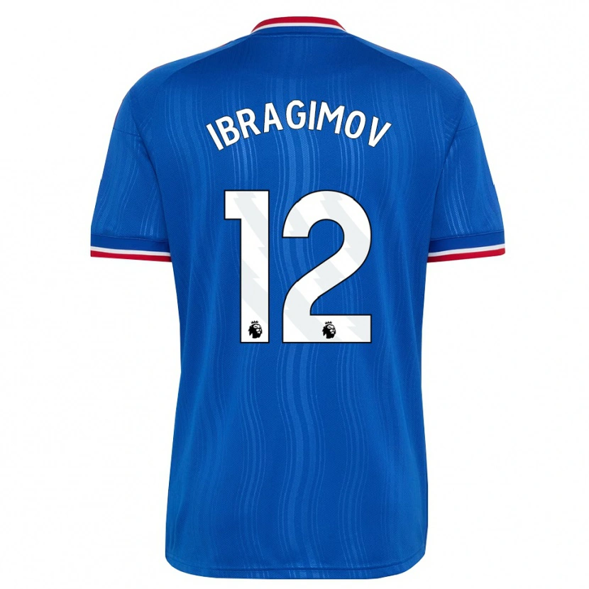 Danxen Męski Gazi Ibragimov #12 Niebieski Biały Czerwony Wyjazdowa Koszulka 2026/27 Koszulki Klubowe