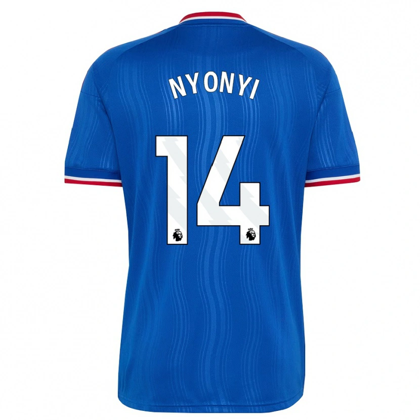 Danxen Męski Brian Nyonyi #14 Niebieski Biały Czerwony Wyjazdowa Koszulka 2026/27 Koszulki Klubowe
