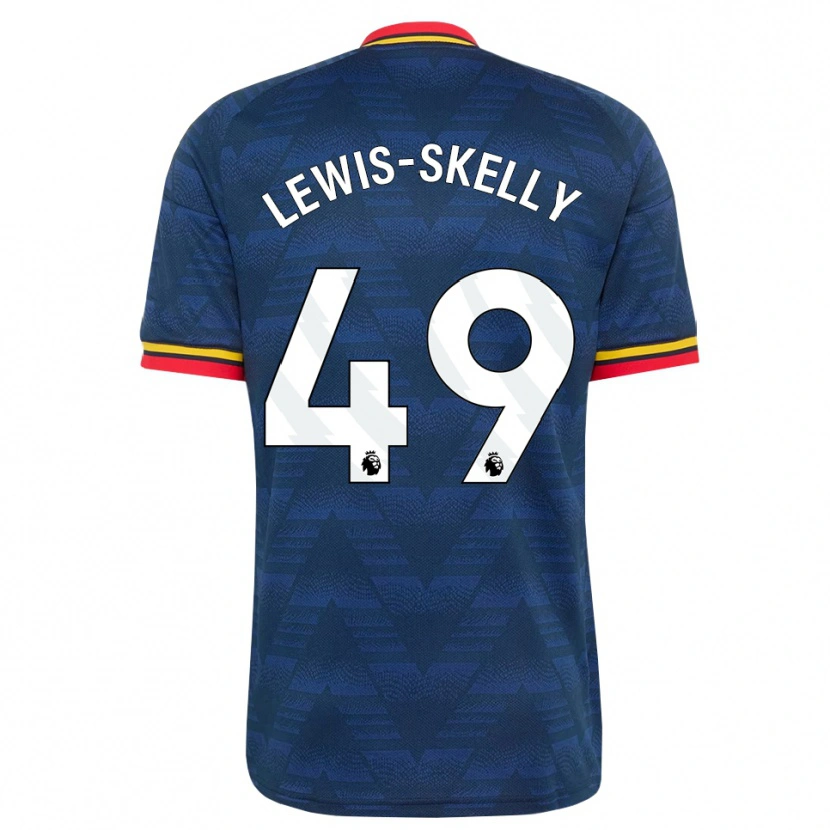 Danxen Męski Myles Lewis-Skelly #49 Północnoniebieski Żółty Czerwony Wyjazdowa Koszulka 2026/27 Koszulki Klubowe