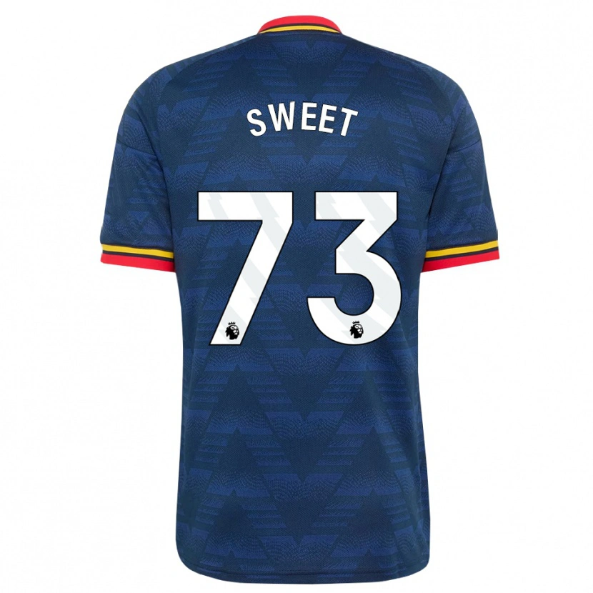 Danxen Męski James Sweet #73 Północnoniebieski Żółty Czerwony Wyjazdowa Koszulka 2026/27 Koszulki Klubowe