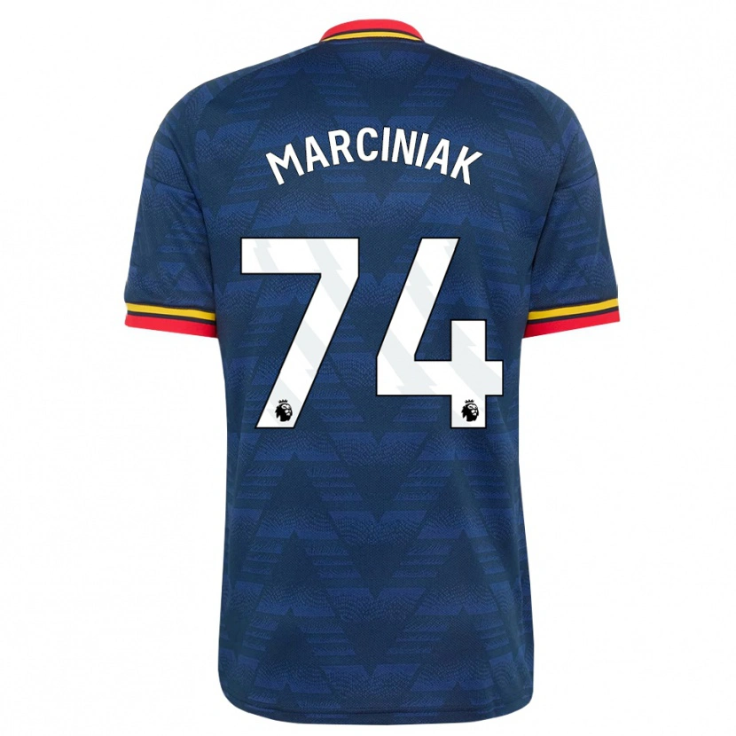 Danxen Męski Alex Marciniak #74 Północnoniebieski Żółty Czerwony Wyjazdowa Koszulka 2026/27 Koszulki Klubowe