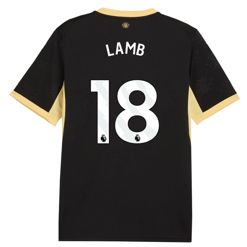 Danxen Męski Teddie Lamb #18 Czarny Żółty Wyjazdowa Koszulka 2026/27 Koszulki Klubowe
