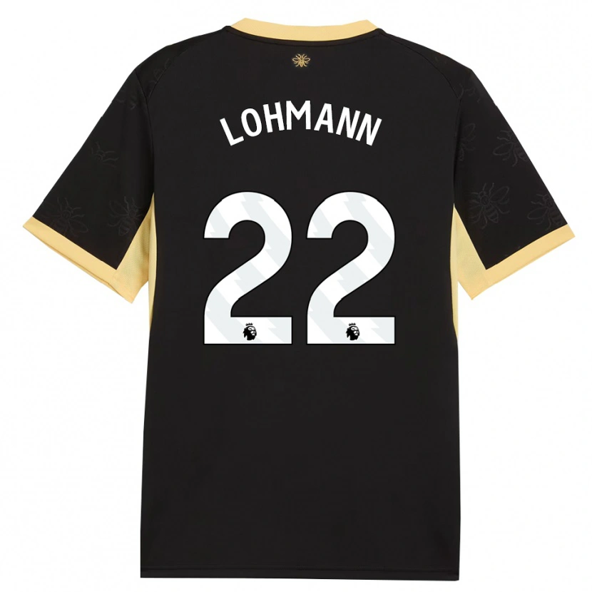 Danxen Męski Sydney Lohmann #22 Czarny Żółty Wyjazdowa Koszulka 2026/27 Koszulki Klubowe
