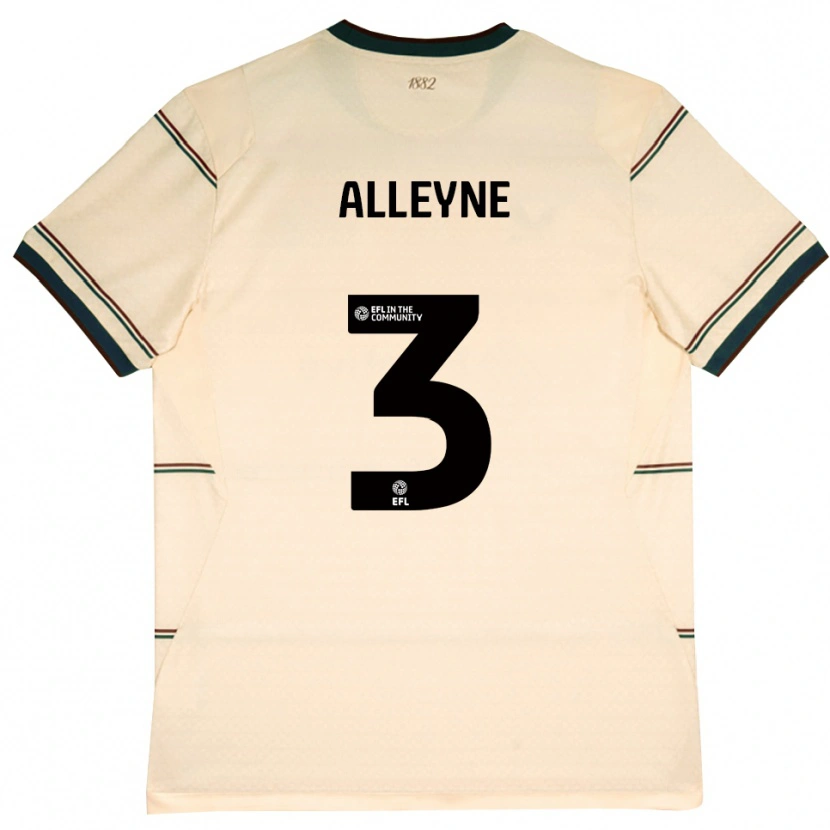 Danxen Męski Max Alleyne #3 Beżowy Bordowy Wyjazdowa Koszulka 2026/27 Koszulki Klubowe
