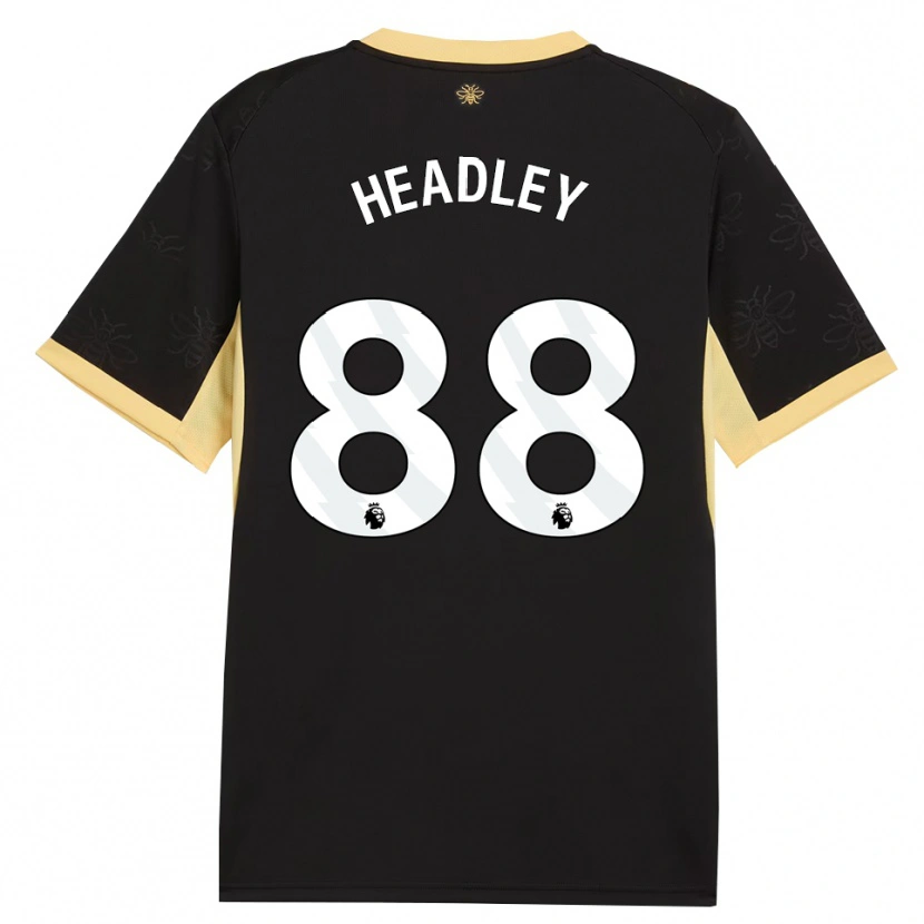 Danxen Męski Dante Headley #88 Czarny Żółty Wyjazdowa Koszulka 2026/27 Koszulki Klubowe