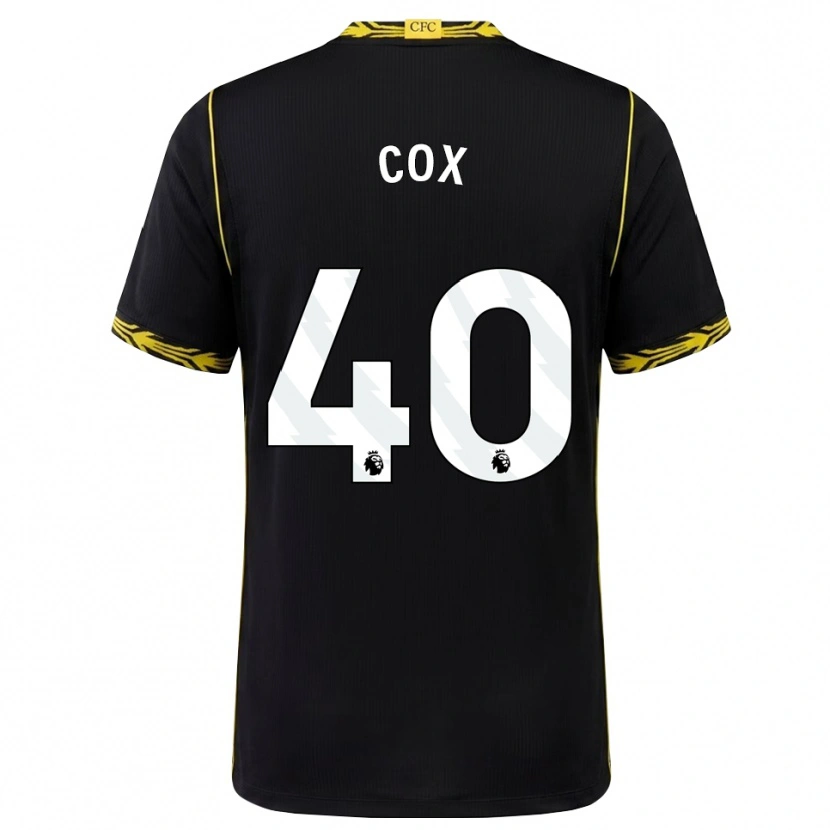 Danxen Męski Katie Cox #40 Czarny Żółty Wyjazdowa Koszulka 2026/27 Koszulki Klubowe