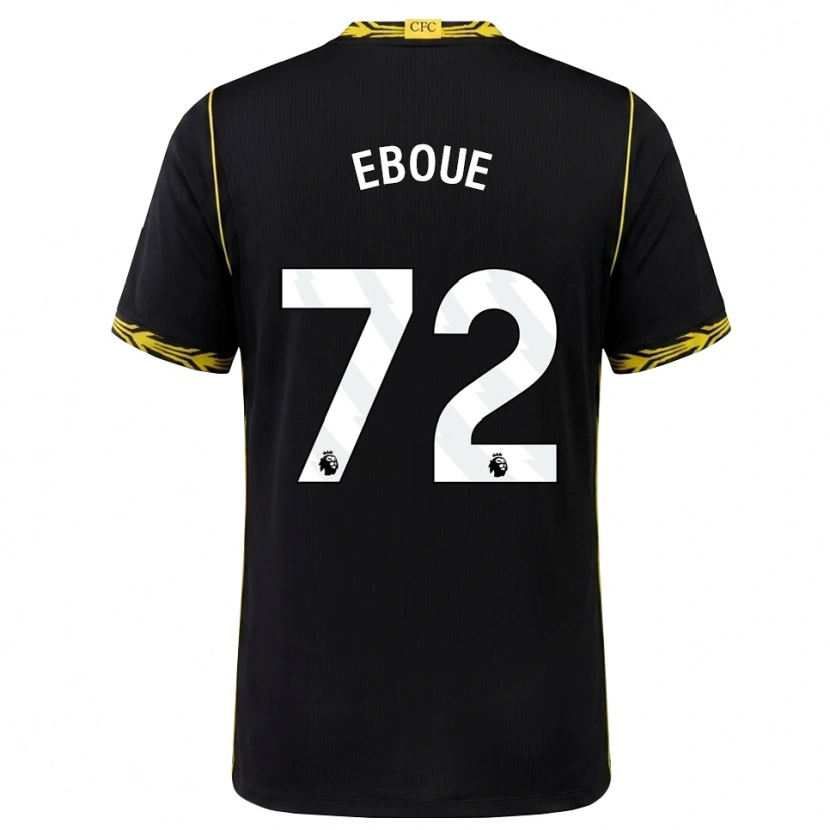 Danxen Męski Mathis Eboué #72 Czarny Żółty Wyjazdowa Koszulka 2026/27 Koszulki Klubowe