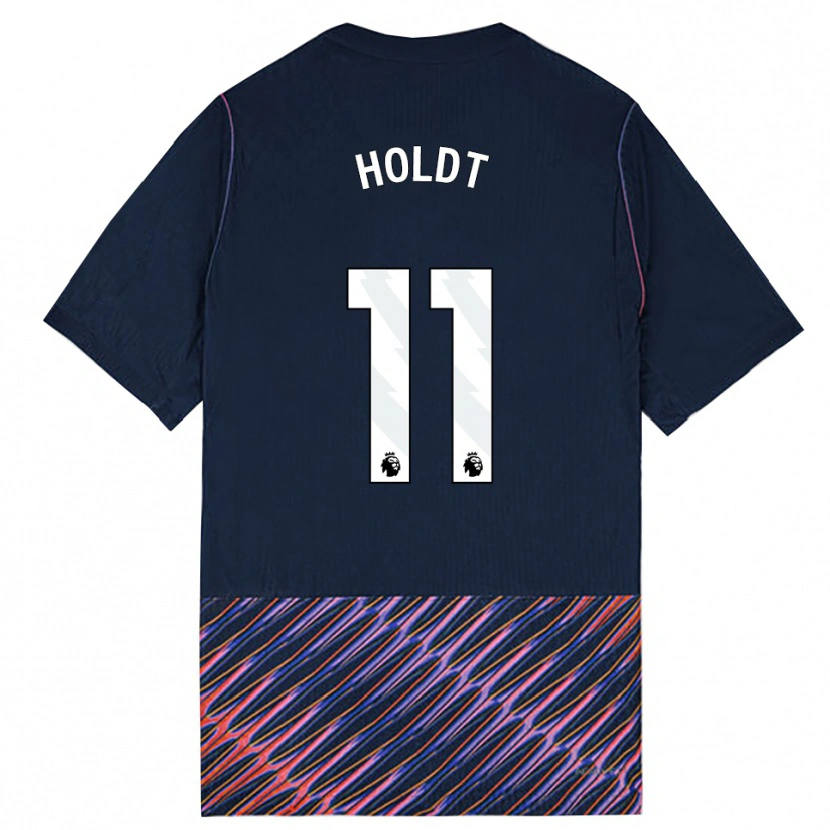 Danxen Męski Olivia Holdt #11 Królewski Niebieski Biały Wyjazdowa Koszulka 2026/27 Koszulki Klubowe