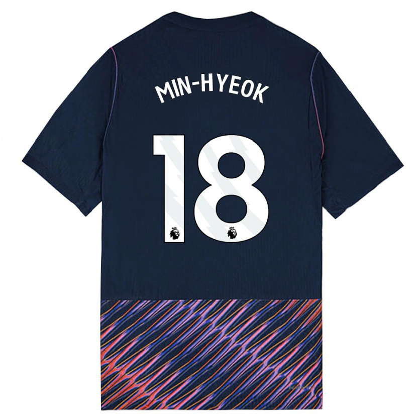 Danxen Męski Min-Hyeok Yang #18 Królewski Niebieski Biały Wyjazdowa Koszulka 2026/27 Koszulki Klubowe