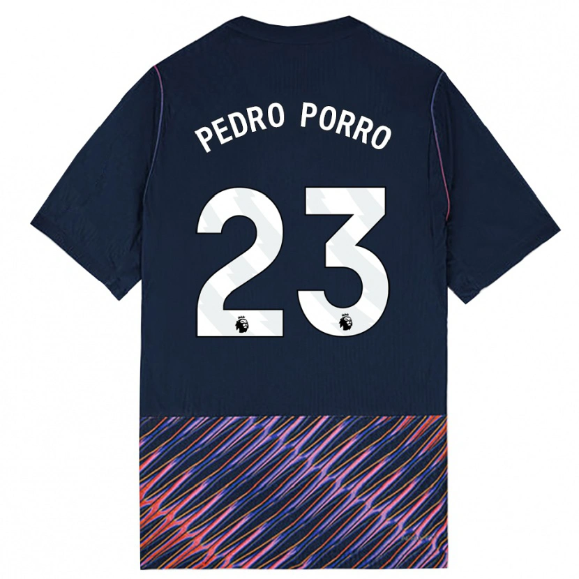 Danxen Męski Pedro Porro #23 Królewski Niebieski Biały Wyjazdowa Koszulka 2026/27 Koszulki Klubowe