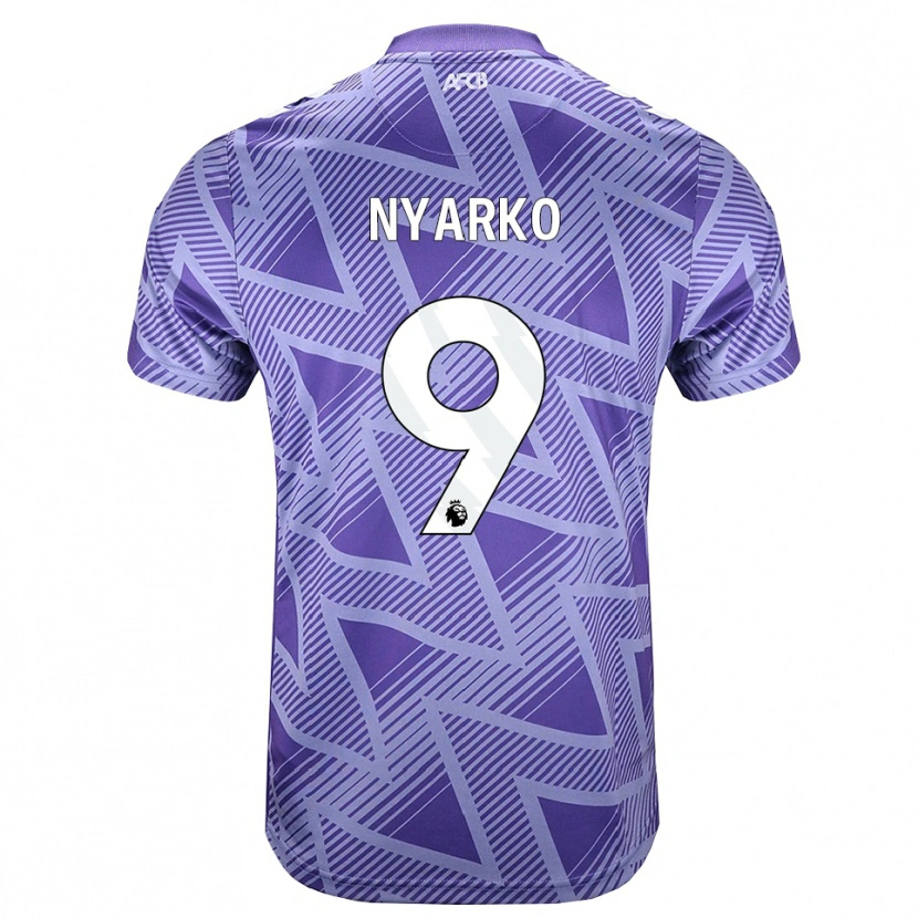 Danxen Męski Eugene Nyarko #9 Bladożółty Biały Wyjazdowa Koszulka 2026/27 Koszulki Klubowe