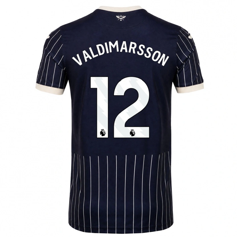 Danxen Męski Hákon Valdimarsson #12 Czarny Biały Wyjazdowa Koszulka 2026/27 Koszulki Klubowe
