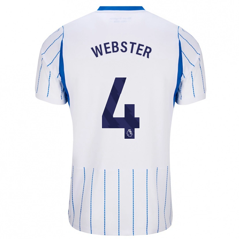 Danxen Męski Adam Webster #4 Niebieski Chaber Biały Wyjazdowa Koszulka 2026/27 Koszulki Klubowe