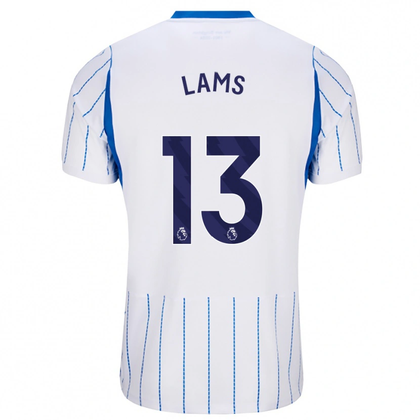 Danxen Męski George Lams #13 Niebieski Chaber Biały Wyjazdowa Koszulka 2026/27 Koszulki Klubowe