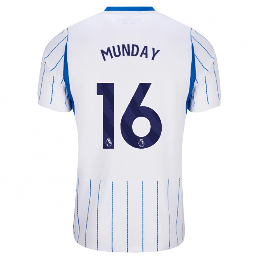 Danxen Męski George Munday #16 Niebieski Chaber Biały Wyjazdowa Koszulka 2026/27 Koszulki Klubowe
