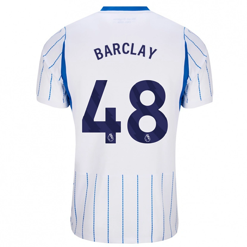 Danxen Męski Ben Barclay #48 Niebieski Chaber Biały Wyjazdowa Koszulka 2026/27 Koszulki Klubowe