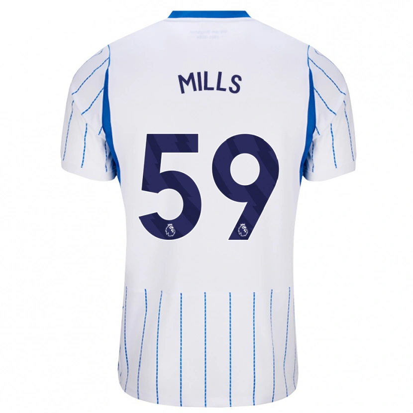 Danxen Męski Harry Mills #59 Niebieski Chaber Biały Wyjazdowa Koszulka 2026/27 Koszulki Klubowe