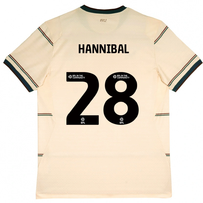 Danxen Męski Hannibal Mejbri #28 Beżowy Bordowy Wyjazdowa Koszulka 2026/27 Koszulki Klubowe