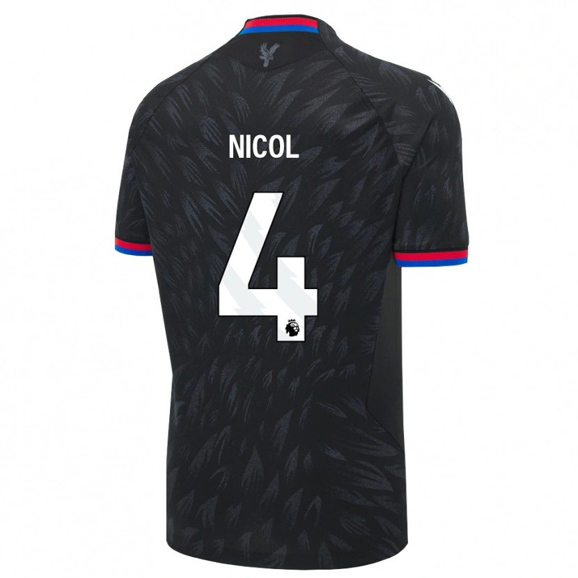 Danxen Męski Leigh Nicol #4 Czarny Niebieski Czerwony Wyjazdowa Koszulka 2026/27 Koszulki Klubowe
