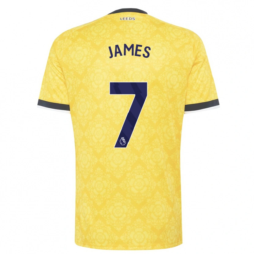 Danxen Męski Daniel James #7 Żółty Biały Czarny Wyjazdowa Koszulka 2026/27 Koszulki Klubowe
