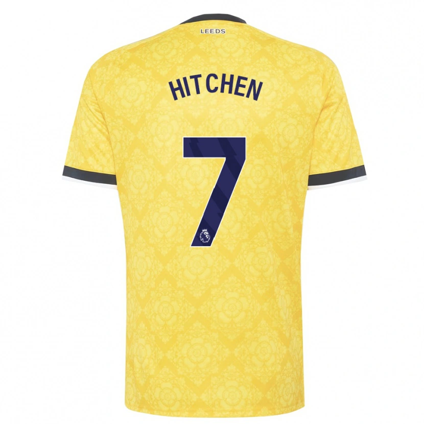 Danxen Męski Zach Hitchen #7 Żółty Biały Czarny Wyjazdowa Koszulka 2026/27 Koszulki Klubowe